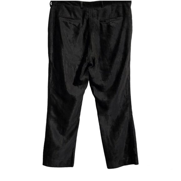 Swildens XXX Cropped Velour High Waist Black Pants - Picture 5 of 7